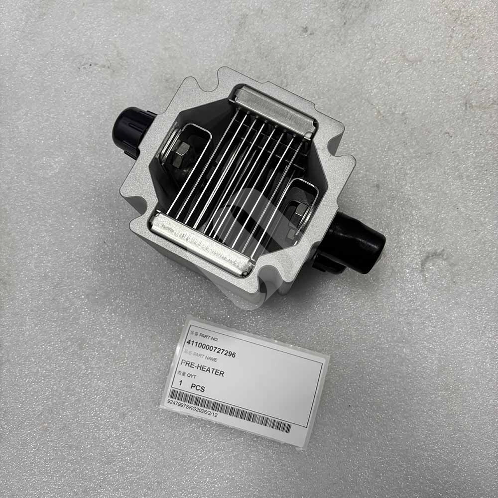 12-Volt 3-Amp 8KW 4110000727296 Pre-Heater - Construction Machinery Spare Parts 12V 3A 8KW engine pre-heater for construction machinery, spare part model 4110000727296