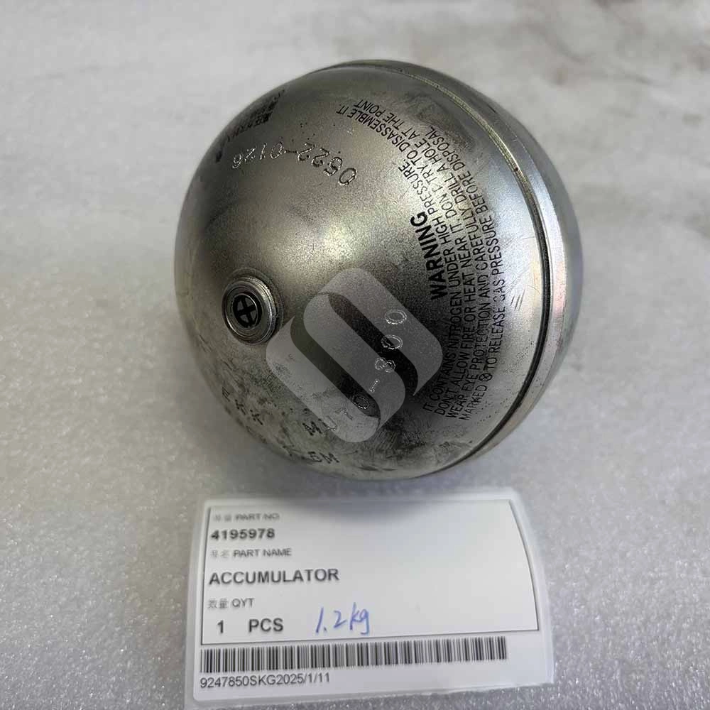 1.2Kg 4195978 Accumulator for Hitachi Excavators EX100 EX200 and John Deere Excavators 670GLC Hydraulic Accumulator 4195978 for John Deere 670GLC Excavator
