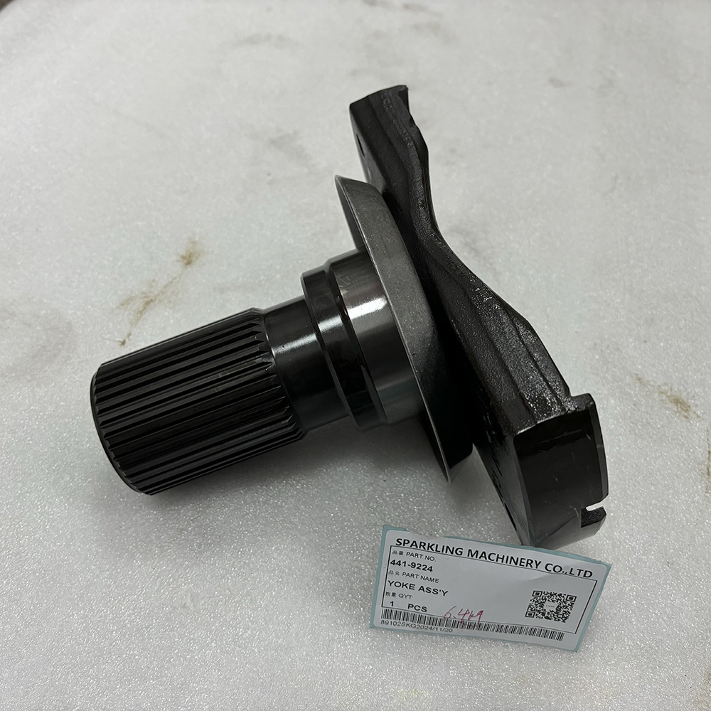 Caterpillar 441-9224, CA4419224, 4419224 transfer yoke, CAT gear yoke assy, CAT 773E parts, 775F transfer components, D10R drivetrain parts, Caterpillar yoke assembly, CAT transfer gear repair