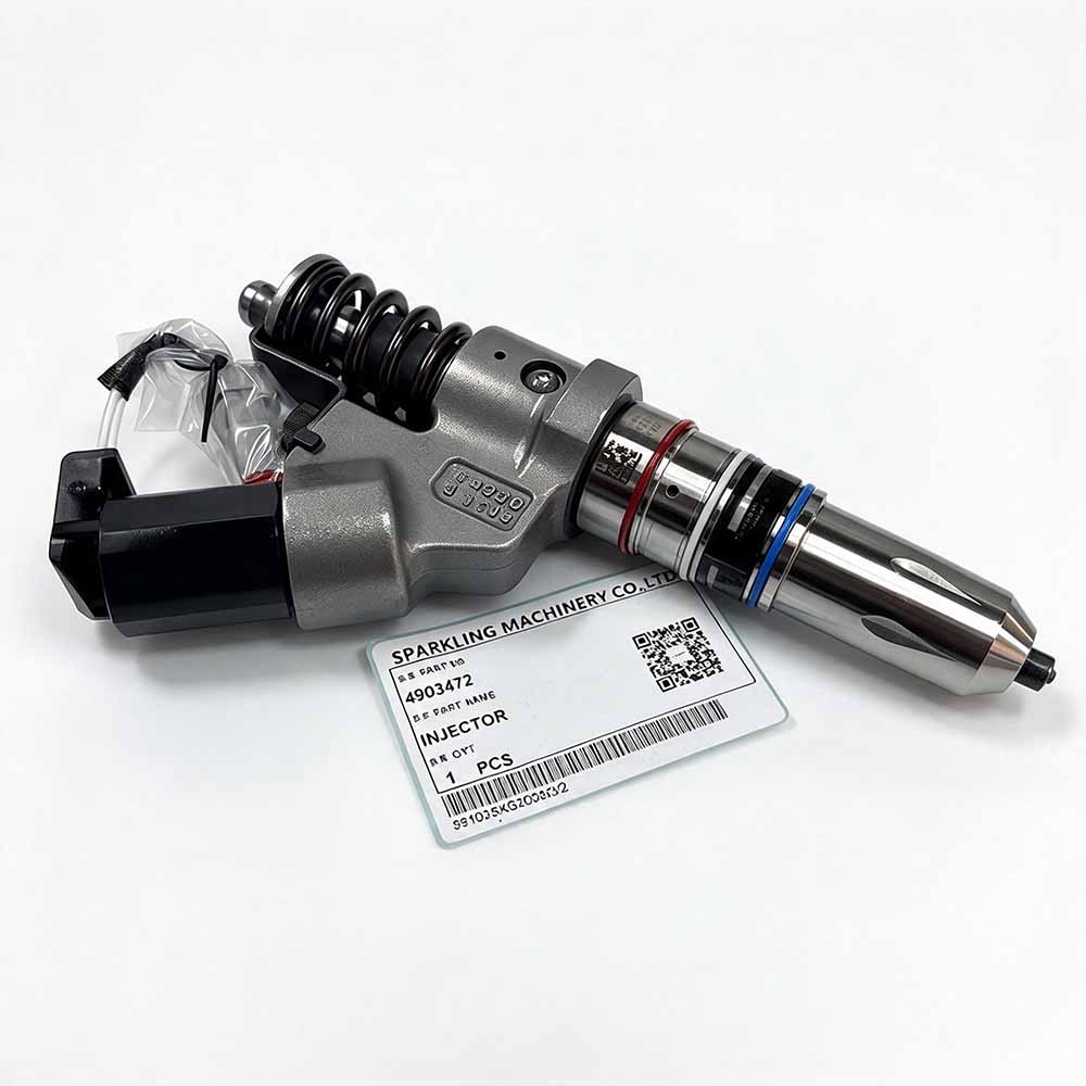 Hyundai-R455LC-7-excavator-fuel-injector-4903472-nozzle-tip-close-up