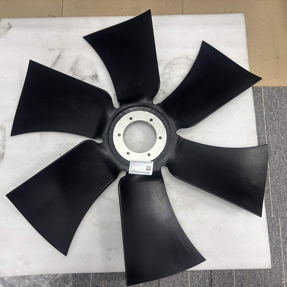 Caterpillar spider fan assembly, CA5117558 fan, 511-7558 CAT fan, CAT MH3250 cooling fan, 6-blade fan spider, material handler fan parts, CAT cooling system parts, MH3250 fan assembly, Caterpillar radiator fan