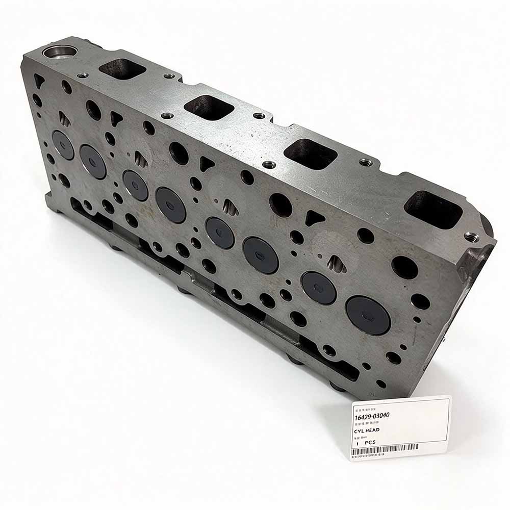 Kubota-KX161-3-replacement-cylinder-head-16429-03040-intake-ports-close-up