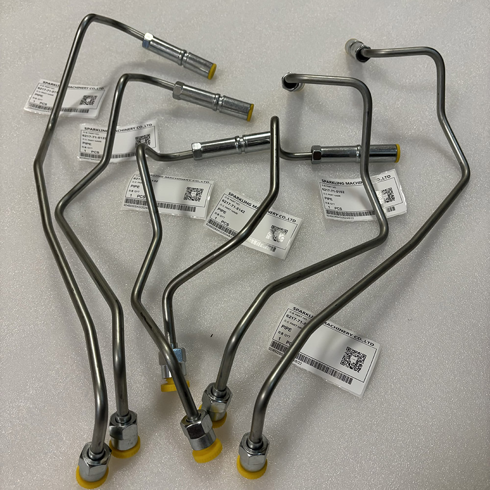 Fuel Piping Tube Set for Komatsu Wheel Loader WA500 SA6D140E 6217-71-5112 6217-71-5122 6217-71-5132 6217-71-5142 6217-71-5152 6217-71-5162