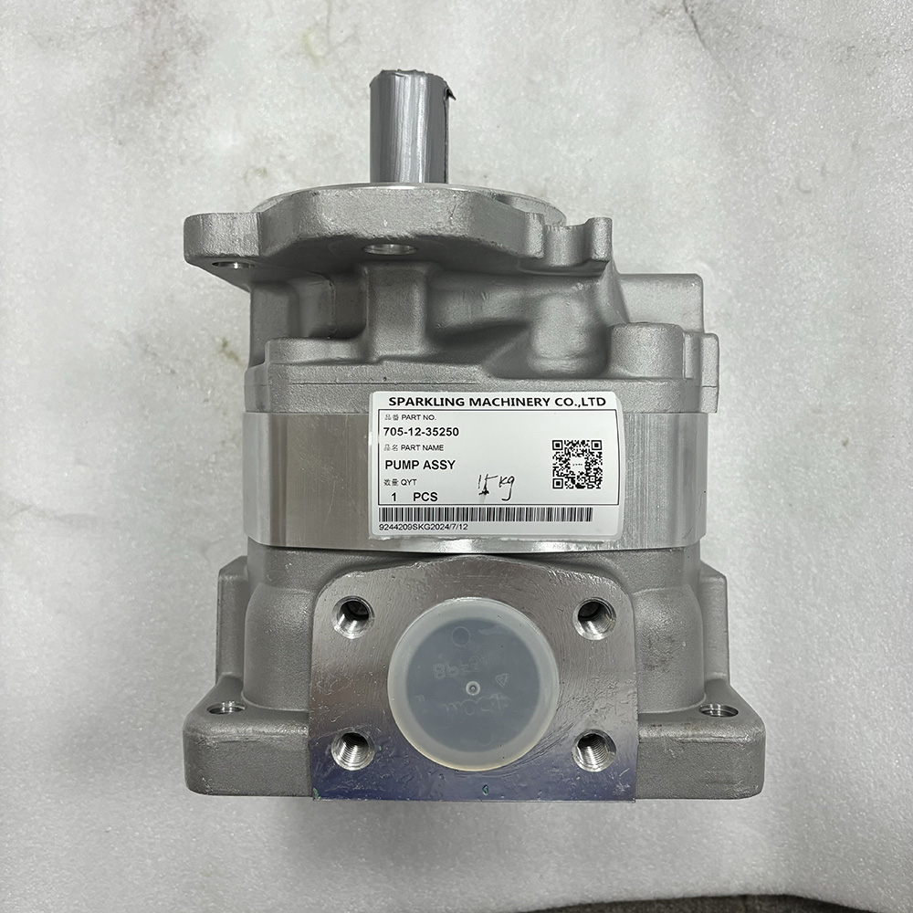 705-12-35250, 7051235250 gear pump, KOMATSU HM400-3R hydraulic pump, dump truck parts, gear pump assembly, hydraulic replacement parts, SPARKLING MACHINERY pump, KOMATSU dump truck spare parts