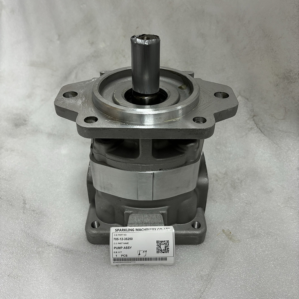 705-12-35250, 7051235250 gear pump, KOMATSU HM400-3R hydraulic pump, dump truck parts, gear pump assembly, hydraulic replacement parts, SPARKLING MACHINERY pump, KOMATSU dump truck spare parts
