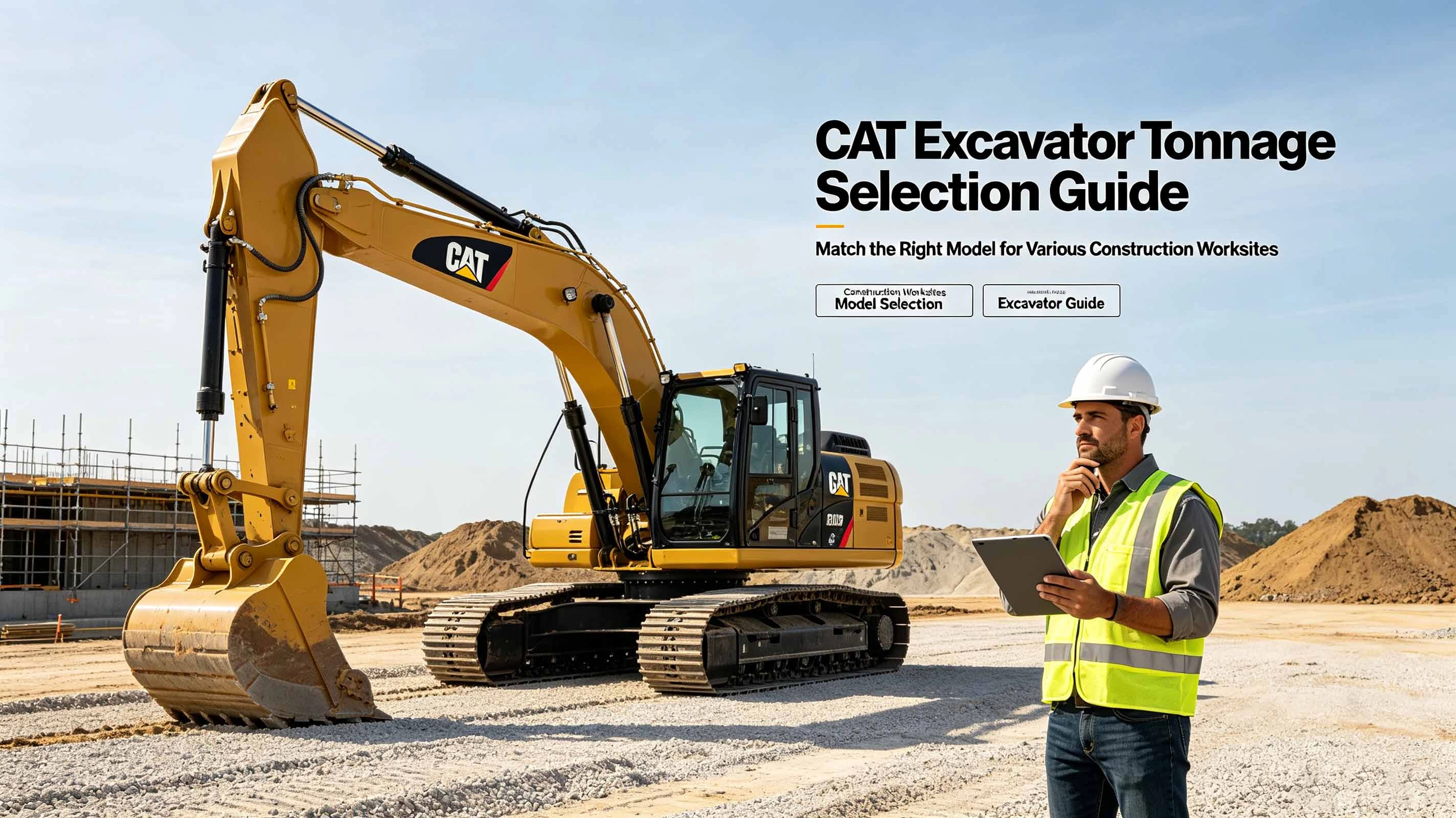 CAT Excavator Tonnage Selection Guide