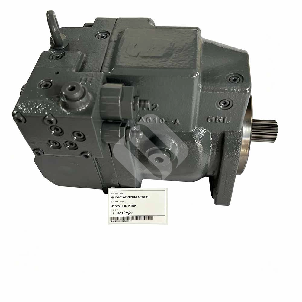 Brand New HP3V80 AV10RSM-L1-TD201 Hydraulic Main Pump for SANY SY55C, SY60C & SY75C Grey industrial hydraulic pump for heavy machinery on a white background