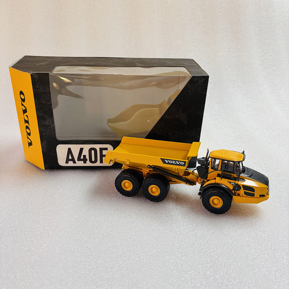 Volvo A40F die-cast metal alloy articulated hauler with detailed cabin and movable parts