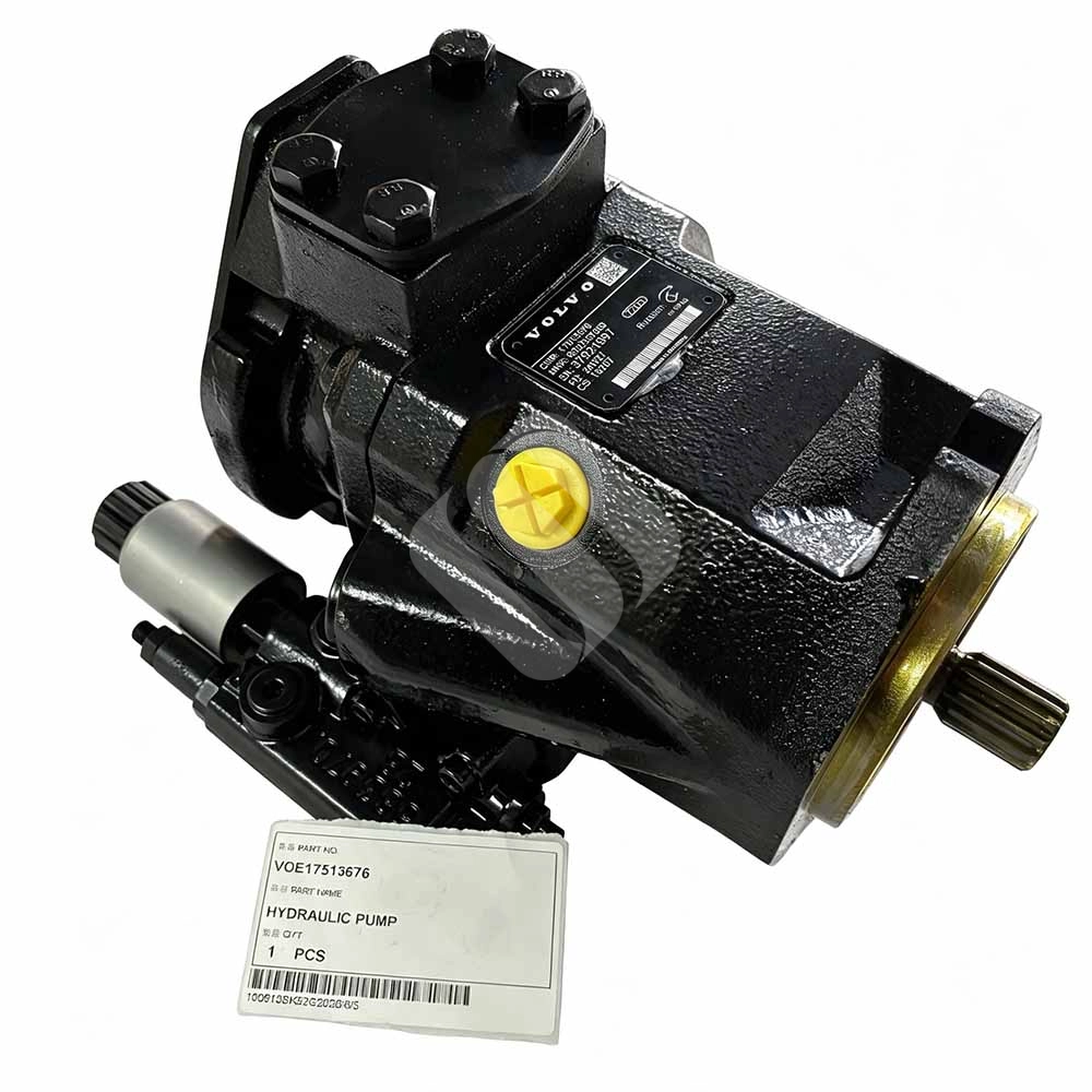 Genuine VOE17513676 Hydraulic Pump for Volvo A40G Articulated Hauler Genuine-Volvo-VOE17513676-hydraulic-piston-pump-side-view