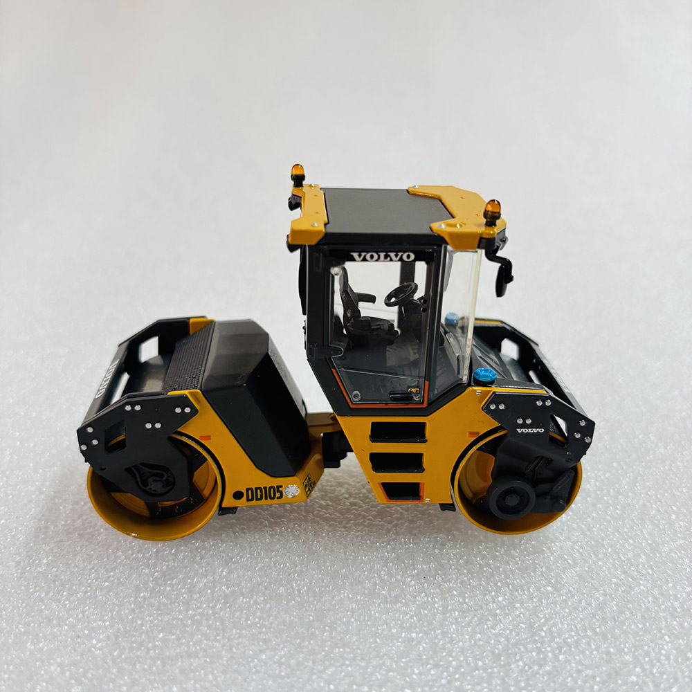 Volvo DD105 die-cast compactor model metal alloy double drum roller with articulated steering