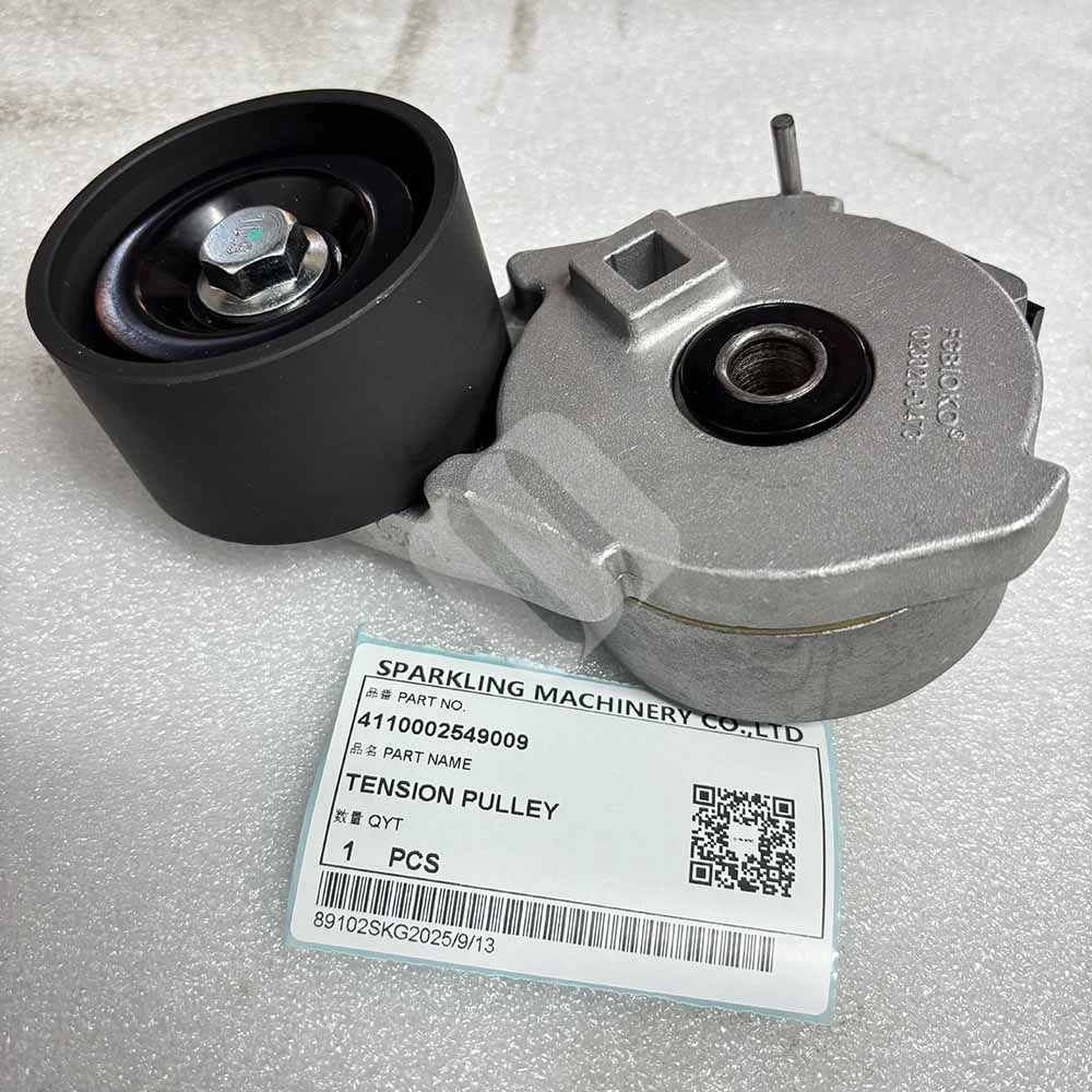 XCMG HIGH-QUALITY EXCAVATOR PARTS MADE IN CHINA NEW 4110002549009 TENSION PULLEY SPARKLING MACHINERY XCMG HIGH-QUALITY EXCAVATOR PARTS MADE IN CHINA NEW 4110002549009 TENSION PULLEY SPARKLING MACHINERY