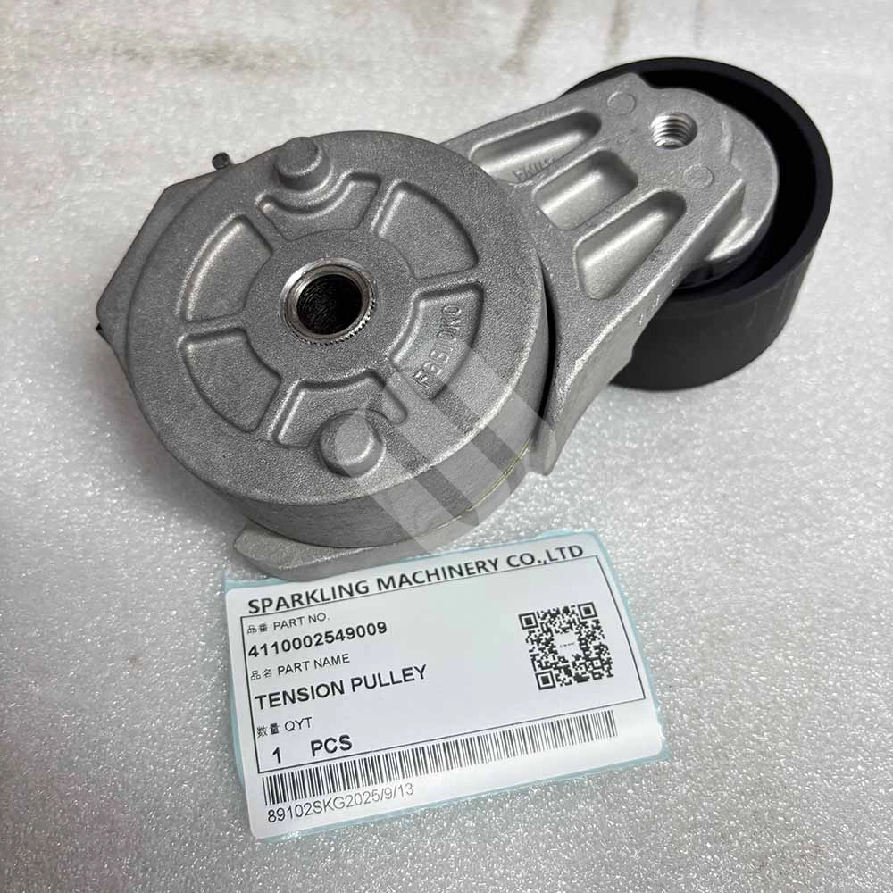 XCMG HIGH-QUALITY EXCAVATOR PARTS MADE IN CHINA NEW 4110002549009 TENSION PULLEY SPARKLING MACHINERY XCMG HIGH-QUALITY EXCAVATOR PARTS MADE IN CHINA NEW 4110002549009 TENSION PULLEY SPARKLING MACHINERY
