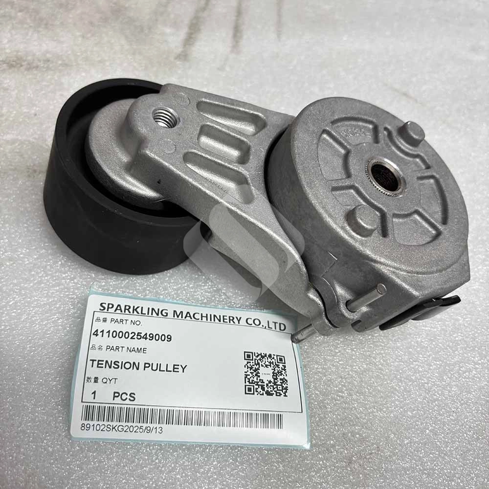 XCMG HIGH-QUALITY EXCAVATOR PARTS MADE IN CHINA NEW 4110002549009 TENSION PULLEY SPARKLING MACHINERY XCMG HIGH-QUALITY EXCAVATOR PARTS MADE IN CHINA NEW 4110002549009 TENSION PULLEY SPARKLING MACHINERY
