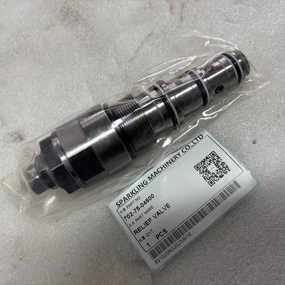 KOMATSU HIGH-QUALITY EXCAVATOR PARTS MADE IN CHINA NEW BR200S BR550JG BR580JG PC270 PC270LL 702-75-04600 RELIEF VALVE SPARKLING MACHINERY