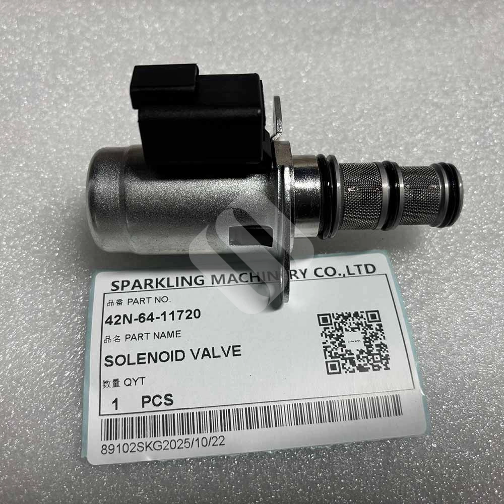 12V HIGH-QUALITY 42N-64-11720 SOLENOID VALVE for Komatsu Construction Equipment PC12R PC14R PC15R PC16R PC20R PC35MR Excavator 12V HIGH-QUALITY 42N-64-11720 SOLENOID VALVE for Komatsu Construction Equipment PC12R PC14R PC15R PC16R PC20R PC35MR Excavator