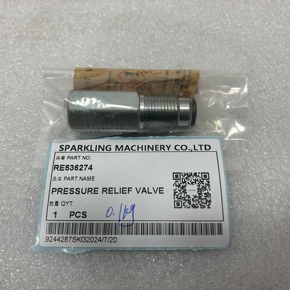 John Deere EXCAVATOR PARTS MADE IN CHINA NEW 380GLC 1210E 670G 290GLC 310K 870G 180GLC RE536274 PRESSURE RELIEF VALVE SPARKLING MACHINERY