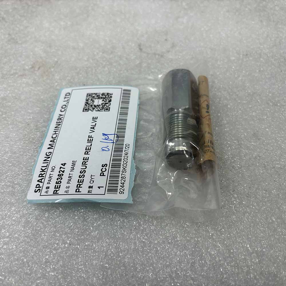 John Deere EXCAVATOR PARTS MADE IN CHINA NEW 380GLC 1210E 670G 290GLC 310K 870G 180GLC RE536274 PRESSURE RELIEF VALVE SPARKLING MACHINERY
