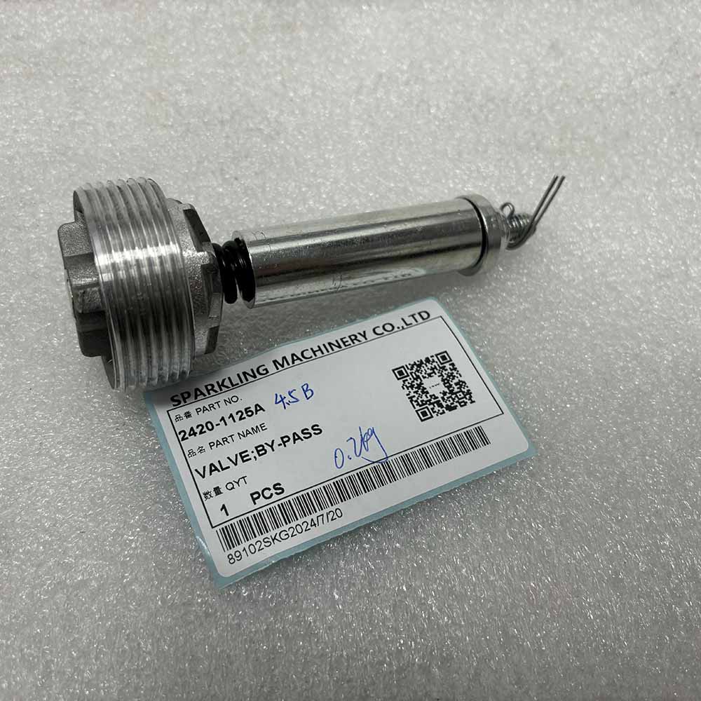 Doosan EXCAVATOR PARTS MADE IN CHINA NEW 2420-1125A VALVE;BY-PASS 4.5B SPARKLING MACHINERY