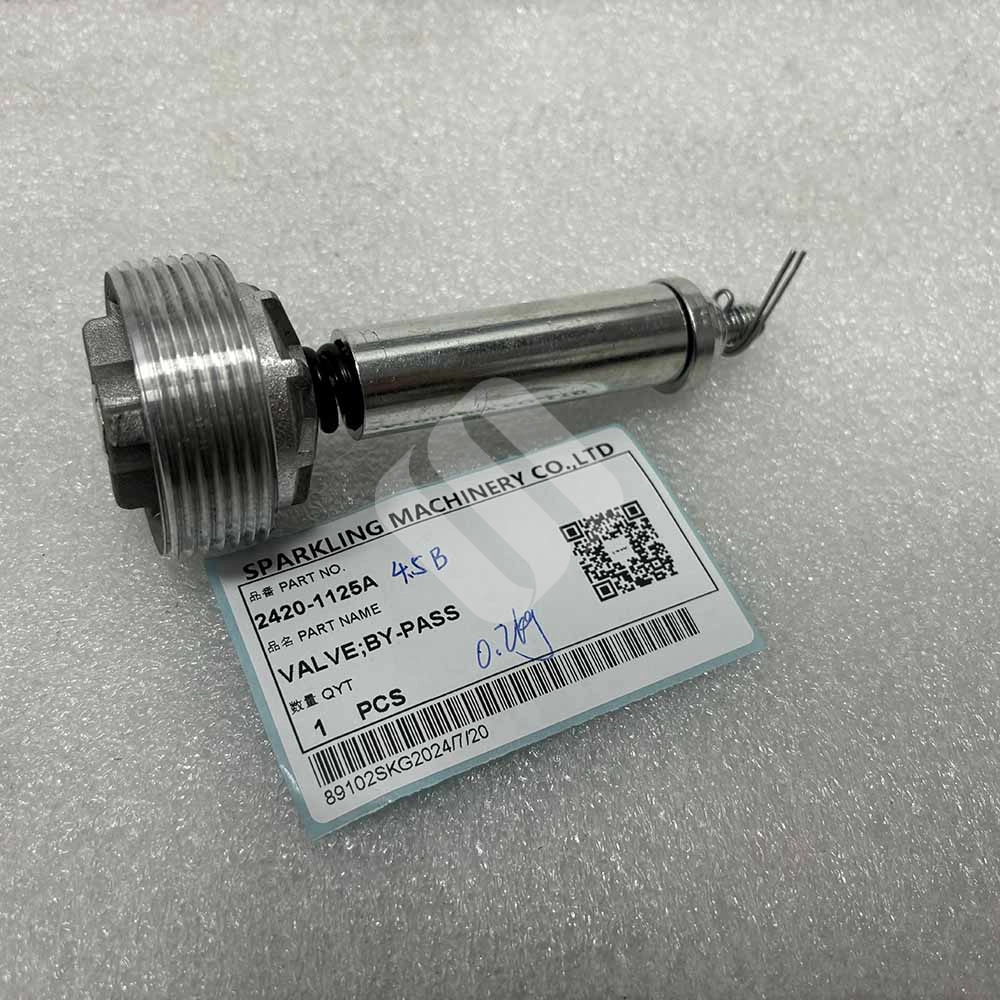 Doosan EXCAVATOR PARTS MADE IN CHINA NEW 2420-1125A VALVE;BY-PASS 4.5B SPARKLING MACHINERY Doosan EXCAVATOR PARTS MADE IN CHINA NEW 2420-1125A VALVE;BY-PASS 4.5B SPARKLING MACHINERY