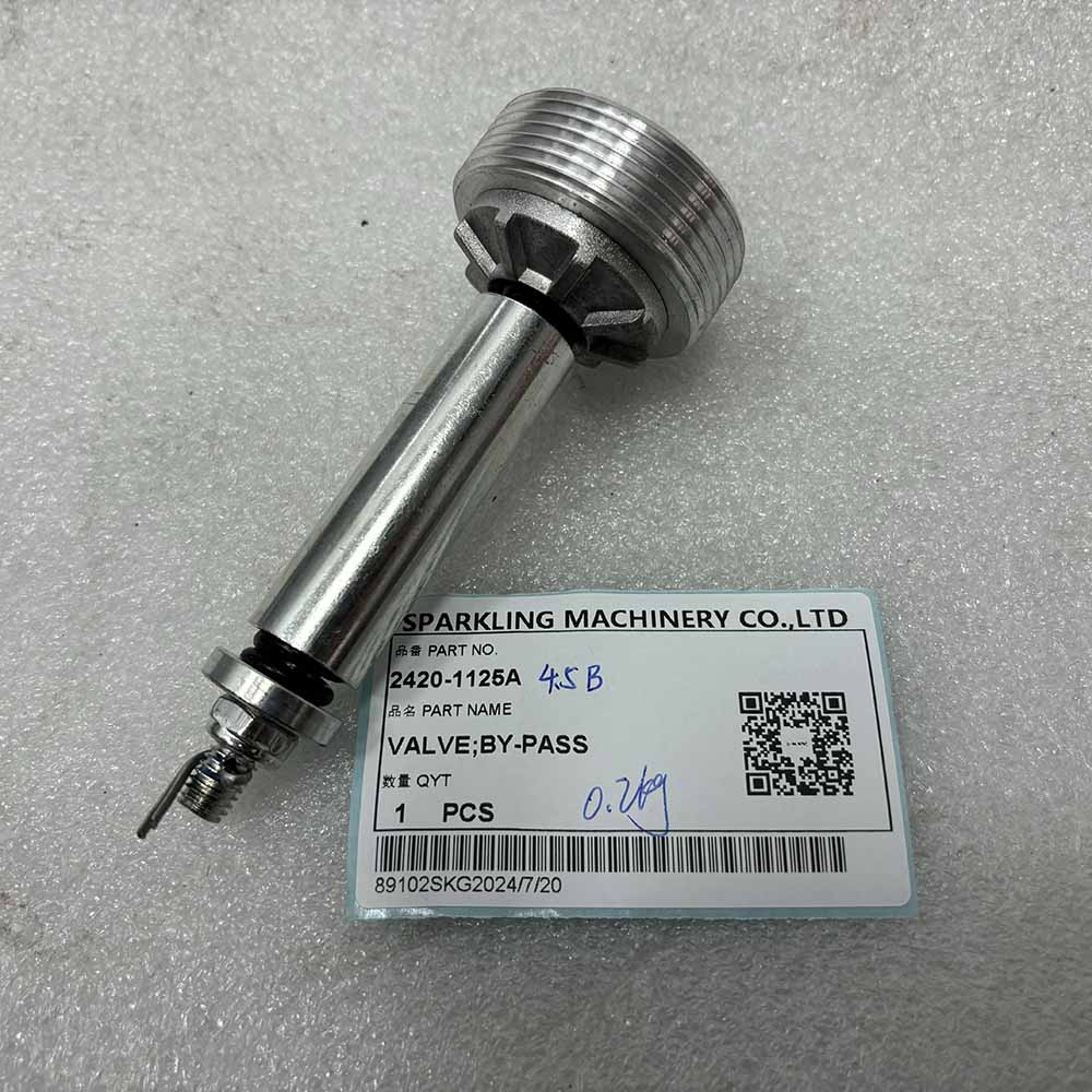 Doosan EXCAVATOR PARTS MADE IN CHINA NEW 2420-1125A VALVE;BY-PASS 4.5B SPARKLING MACHINERY