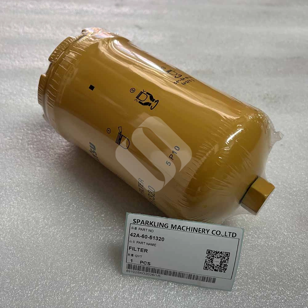 Genuine 42A-60-51320 Hydraulic Filter for Komatsu WA30-6, WA60-6 & Hitachi ZW310 42A-60-51320-hydraulic-return-filter-for-Komatsu-loaders