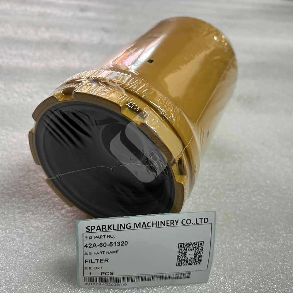 Genuine 42A-60-51320 Hydraulic Filter for Komatsu WA30-6, WA60-6 & Hitachi ZW310 42A-60-51320-hydraulic-return-filter-for-Komatsu-loaders