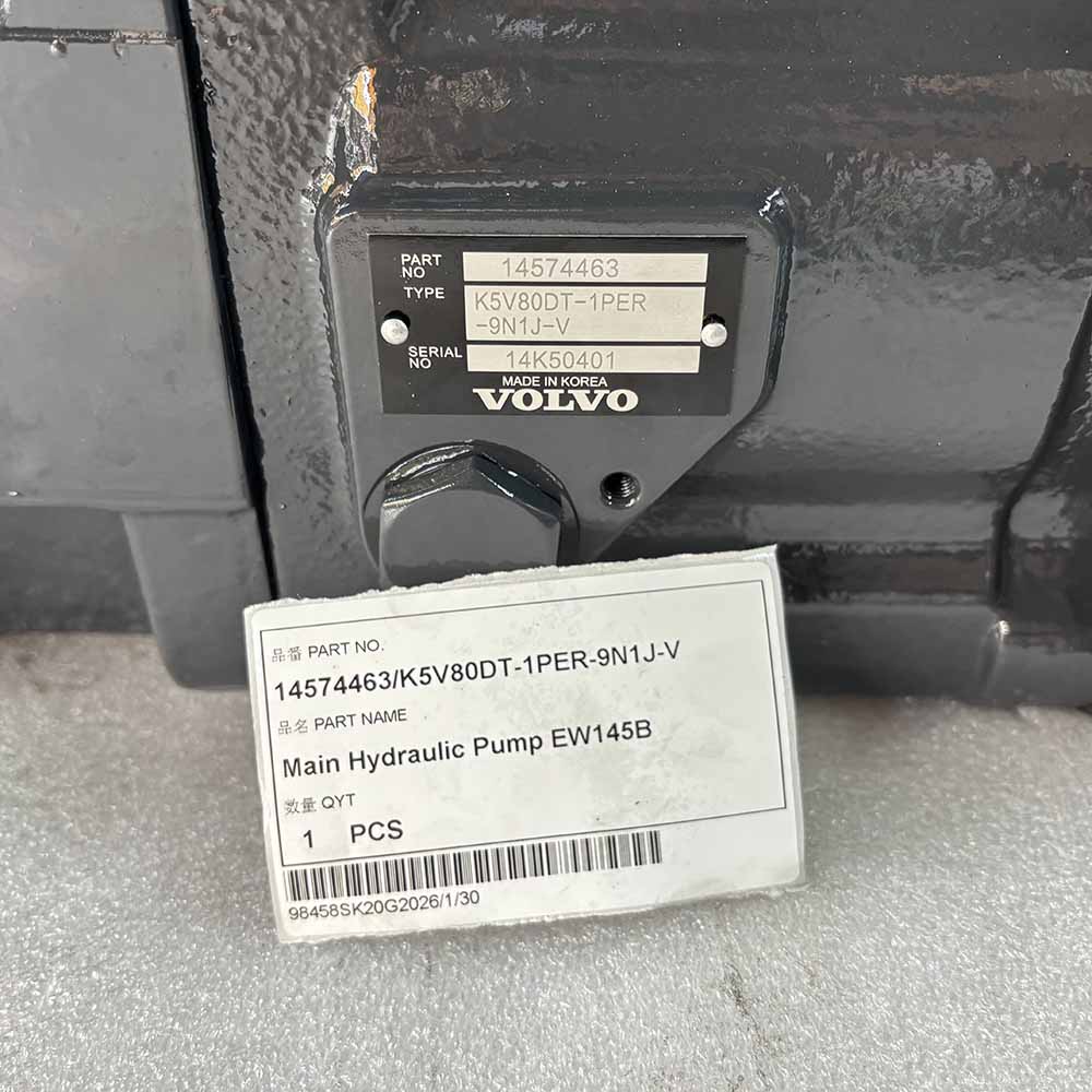 14574463 Hydraulic Main Pump for Volvo EW145B Kawasaki K5V80DT-1PER-9N1J-V K5V80DT-piston-pump-side-view-for-Volvo-construction-equipment