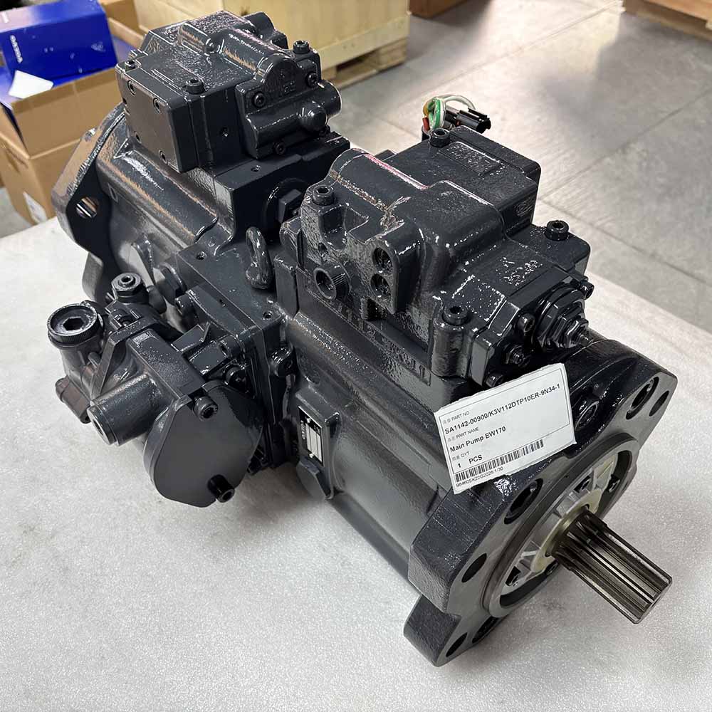SA1142-00900 Main Hydraulic Pump for Volvo EW170 Kawasaki K3V112DTP10ER-9N34-1 Side-view-of-Kawasaki-K3V112DTP-tandem-pump-SA1142-00900