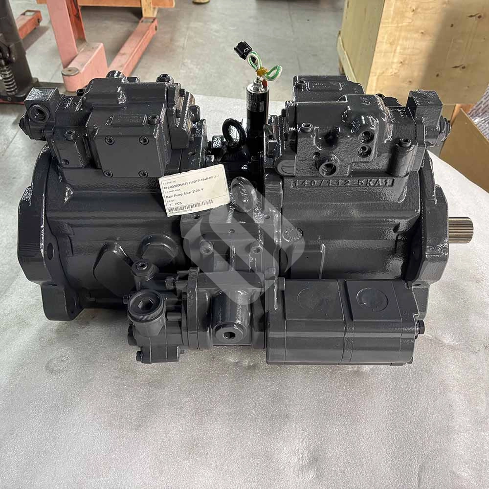 401-00060B Main Hydraulic Pump for Doosan Daewoo Solar 210W-V Kawasaki K3V112DTP Side-view-of-high-pressure-hydraulic-pump-401-00060B