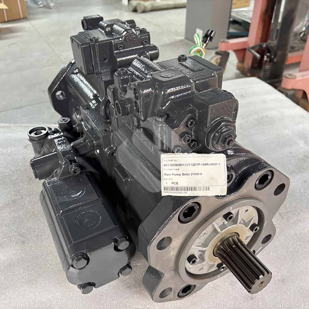 401-00060B Main Hydraulic Pump for Doosan Daewoo Solar 210W-V Kawasaki K3V112DTP Side-view-of-high-pressure-hydraulic-pump-401-00060B