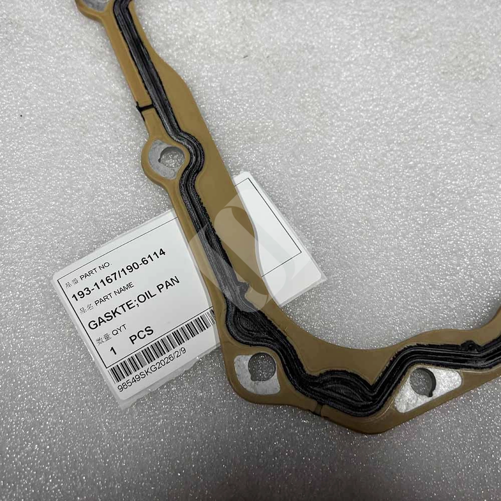 193-1167 Oil Pan Gasket for Cat 3024 & 3024C Engines Fits CAT 247, 247B, 257 193-1167-durable-diesel-engine-sump-gasket-view