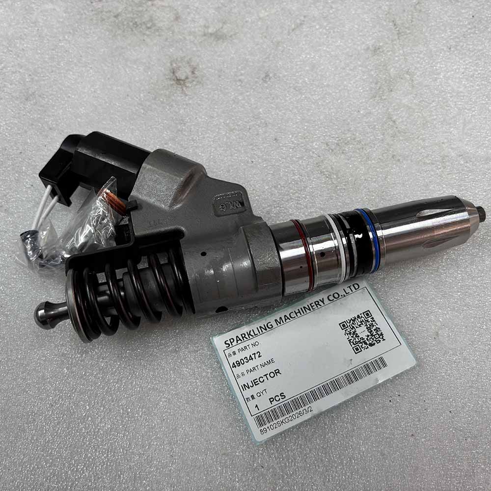 4903472 Fuel Injector for Cummins M11 Celect & Hyundai R455LC-7 4903472-electronic-fuel-injector-assembly-side-view