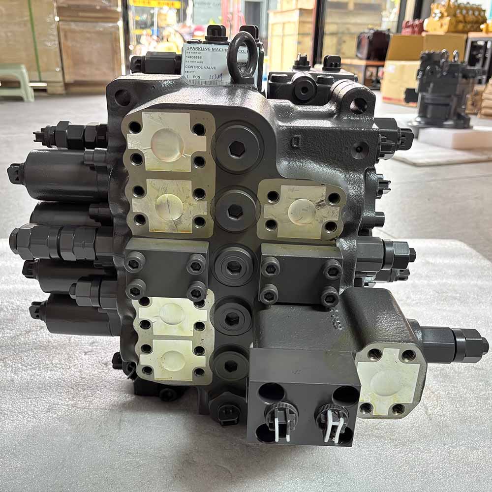 14636698-multi-spool-hydraulic-valve-group-view