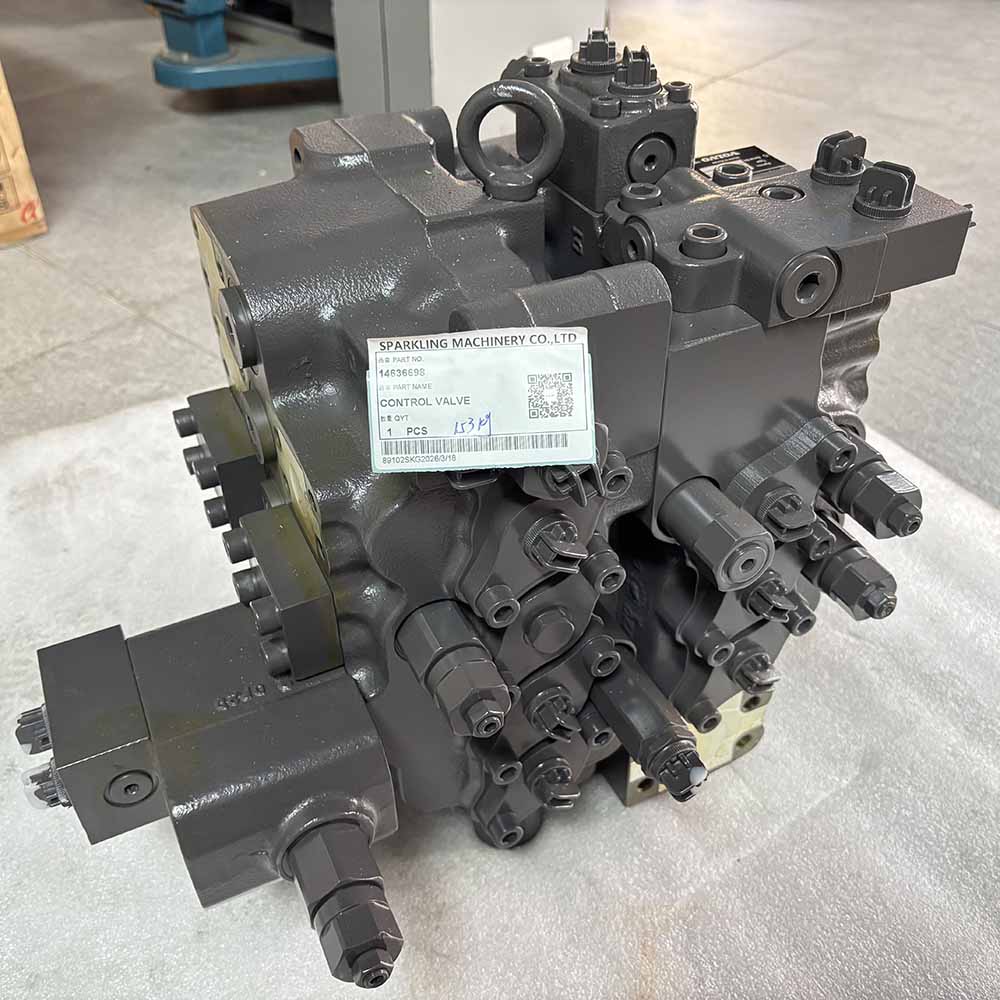 14636698-multi-spool-hydraulic-valve-group-view