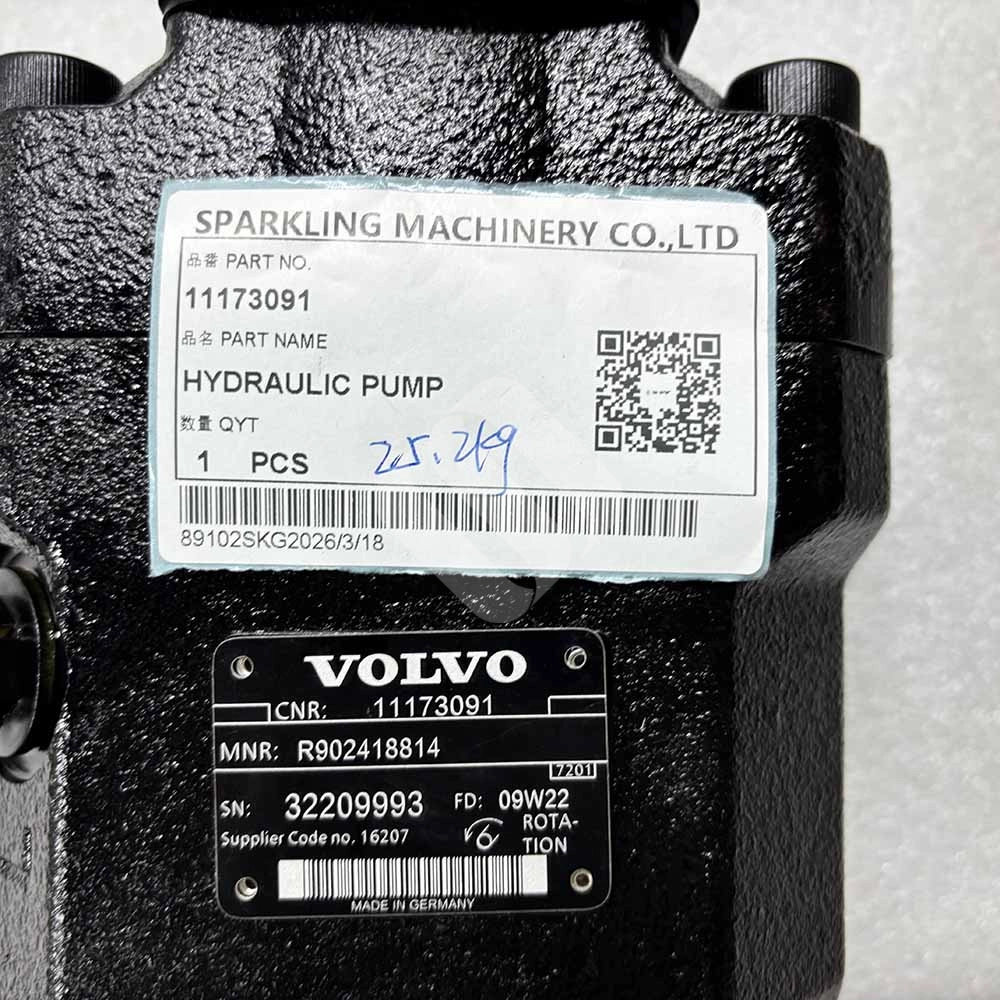11173091 Main Hydraulic Pump for Volvo Wheel Loaders L110E, L110F, L120E Volvo-L110F-L110E-hydraulic-piston-pump-assembly-11173091