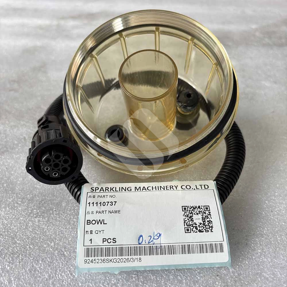 11110737 Fuel Water Separator Bowl for Volvo EC180, EC210B, EC220 11110737-fuel-water-separator-collection-bowl-for-Volvo-EC210B