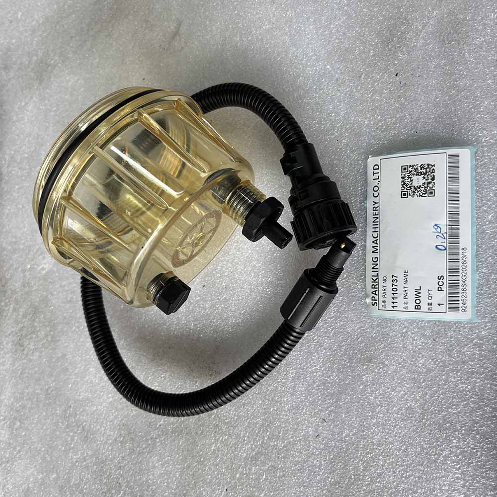 11110737 Fuel Water Separator Bowl for Volvo EC180, EC210B, EC220 Volvo-EC220-crawler-excavator-fuel-filter-sediment-bowl-11110737