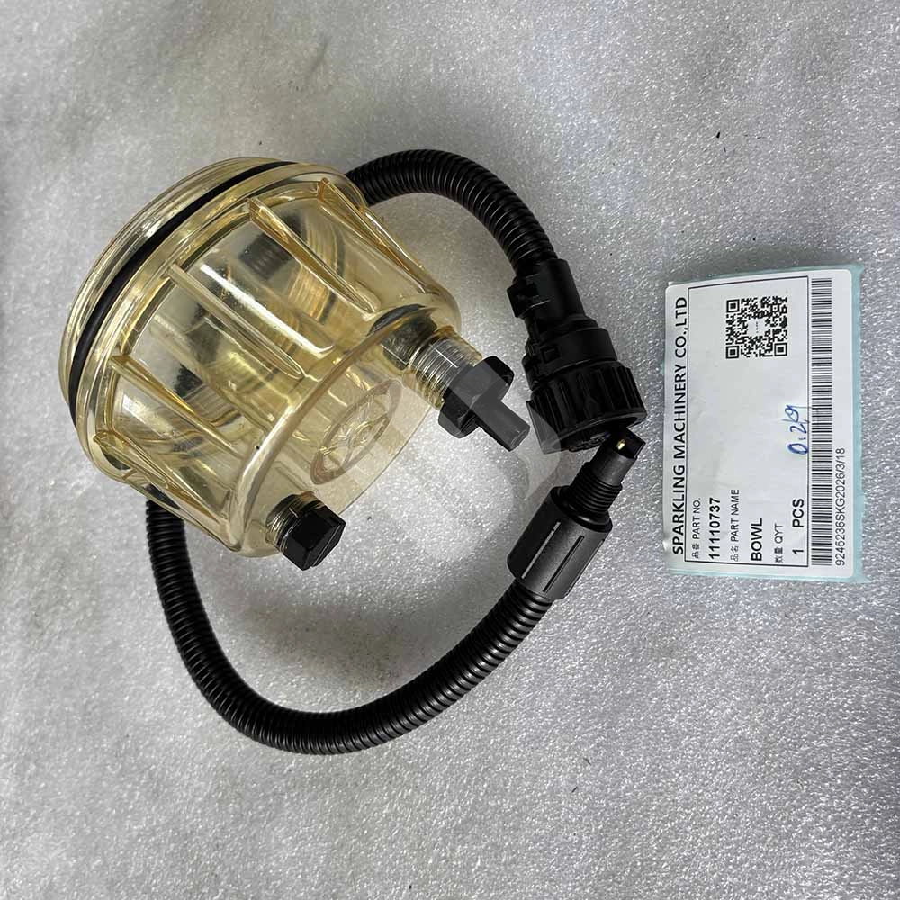 11110737 Fuel Water Separator Bowl for Volvo EC180, EC210B, EC220 Volvo-EC220-crawler-excavator-fuel-filter-sediment-bowl-11110737