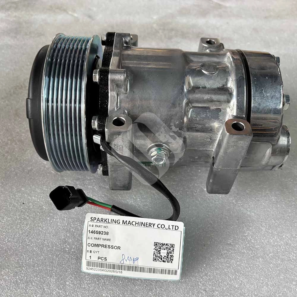 14659238 AC Compressor for Volvo EC250D, EC300D, EC350D 14659238-replacement-compressor-clutch-and-pulley-for-Volvo