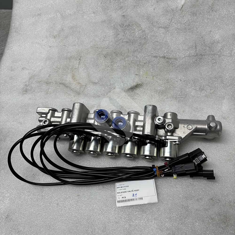 20Y-60-31212 Solenoid Valve Assembly for Komatsu PC200-7, PC210-7, PC220-7 Replacement-solenoid-valve-20Y-60-31212-Komatsu-PC220-7