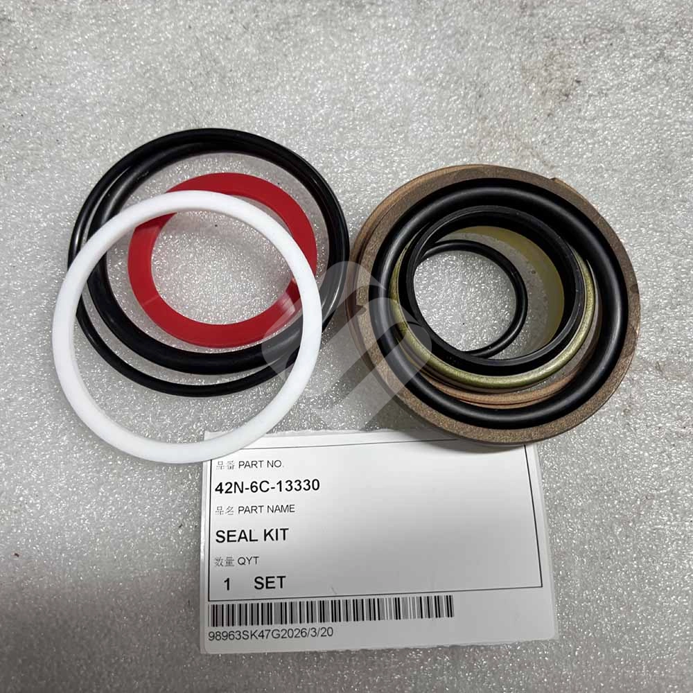 42N-6C-13330 Hydraulic Cylinder Seal Kit for Komatsu WB146-5, WB93R-5 Backhoes 42N-6C-13330-replacement-polyurethane-u-cup-and-wiper-seal-kit-for-Komatsu
