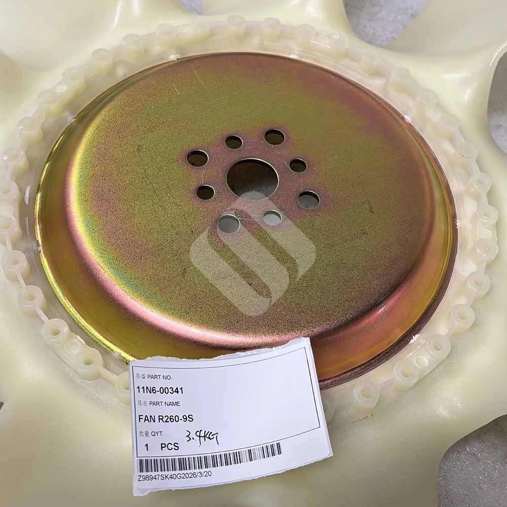 11N6-00341 Engine Cooling Fan for Hyundai R260LC-9S, R210W-9S, R160LC-7 Hyundai-R210W-9S-wheeled-excavator-radiator-fan-11N6-00341