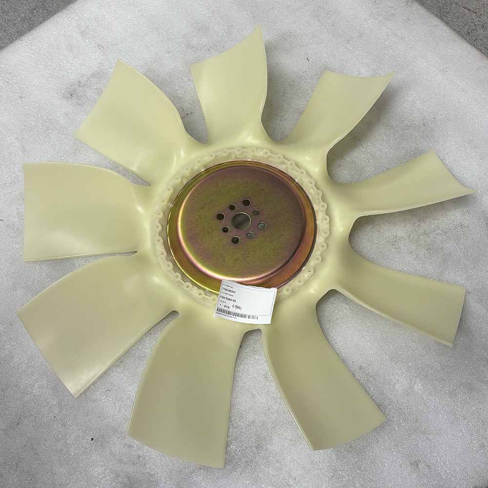 11N6-00341 Engine Cooling Fan for Hyundai R260LC-9S, R210W-9S, R160LC-7 11N6-00341-Hyundai-replacement-fan-view-showing-mounting-pattern