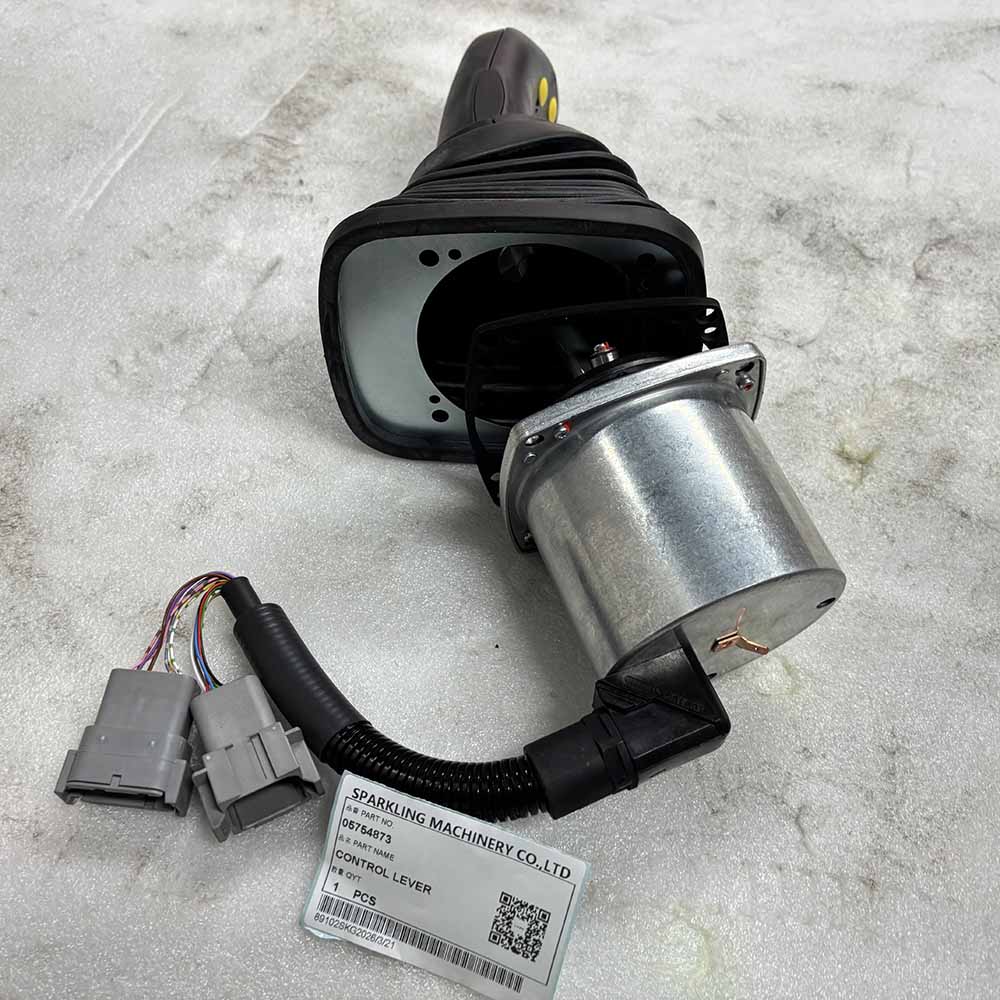 Industrial joystick control lever with wiring harness and connector plugs 05754873