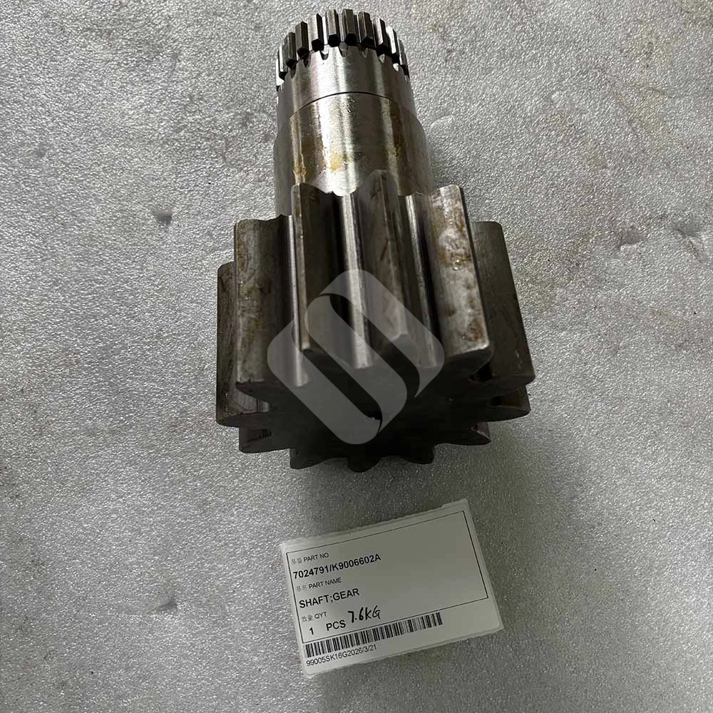 7024791 K9006602A Gear Shaft for Doosan DX75, DX75R, DX80R Doosan-DX80R-excavator-reduction-gearbox-shaft-7024791