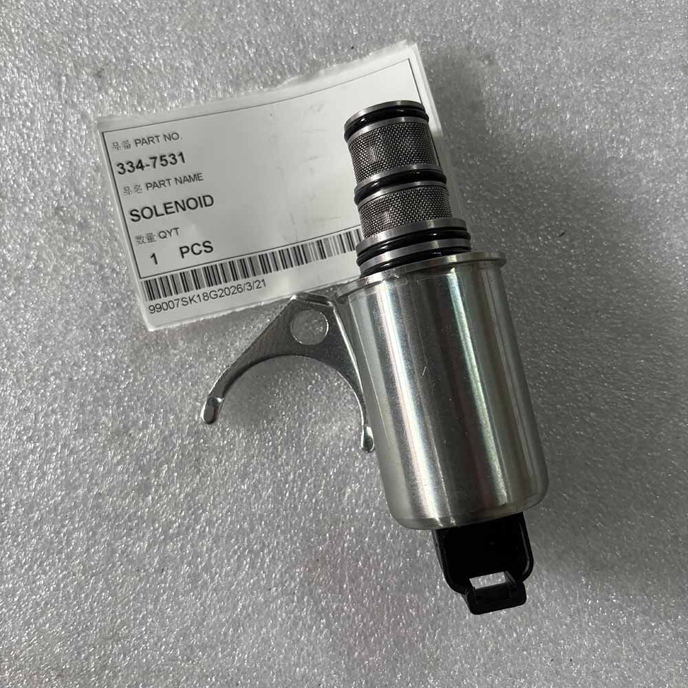 Metal solenoid valve part 334-7531 with product label.