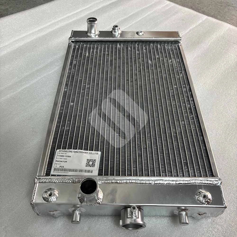 172482-13300 Radiator for Yanmar ViO20-3, ViO25, ViO25-6A 172482-13300-Yanmar-replacement-radiator-core-inlet-and-outlet