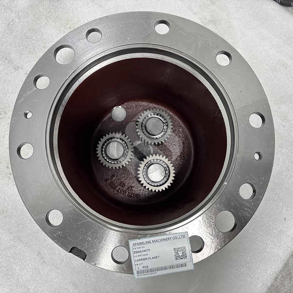 ZGAQ-04070 Planetary Carrier for Hyundai HL760-9, HL760-7, HL770-9 ZGAQ-04070-Hyundai-replacement-drivetrain-part-view-showing-gear-pockets
