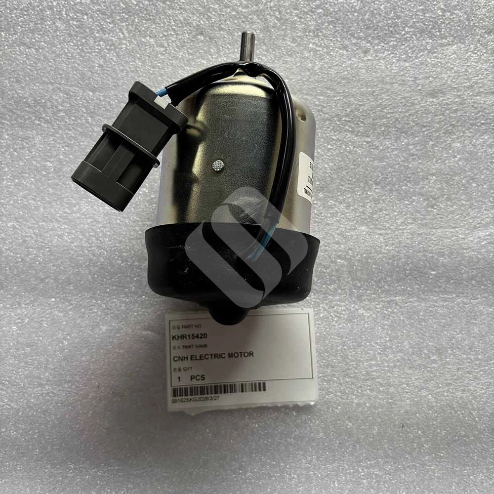 KHR15420 CNH Electric Blower Motor for Case CX330, CX350B, CX460 KHR15420-CNH-original-replacement-motor-side-view