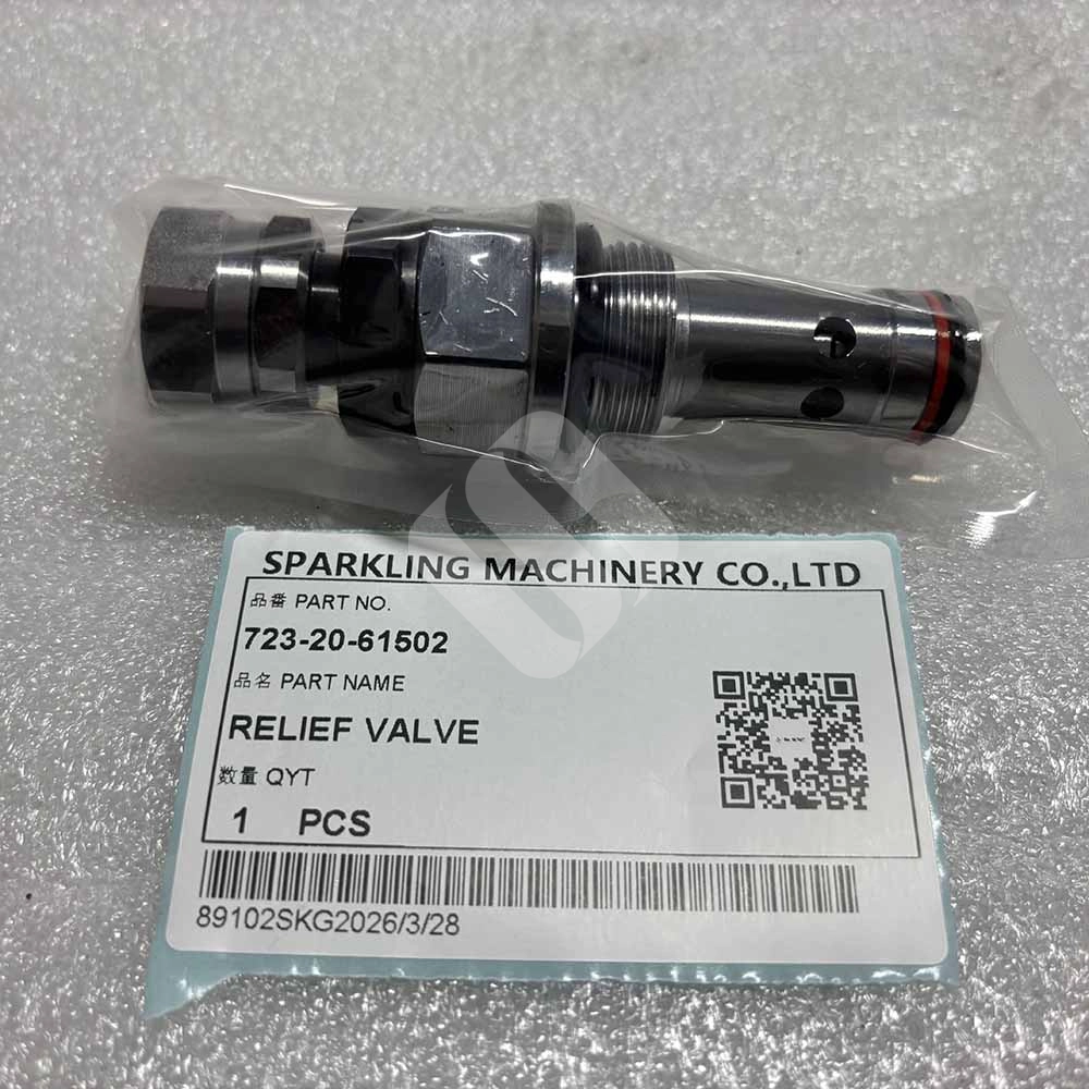 723-20-61502 Hydraulic Relief Valve for Komatsu PC75UU-3, PC75US, PC78US Replacement-relief-valve-723-20-61502-for-Komatsu-PC75US-series